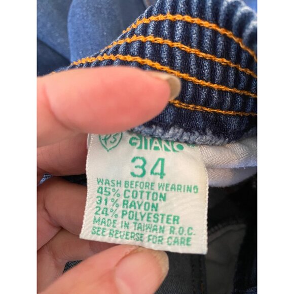 Vintage Gitano High-Rise Stretch Denim Jeans Elastic Waistband Size 34 - Picture 9 of 10